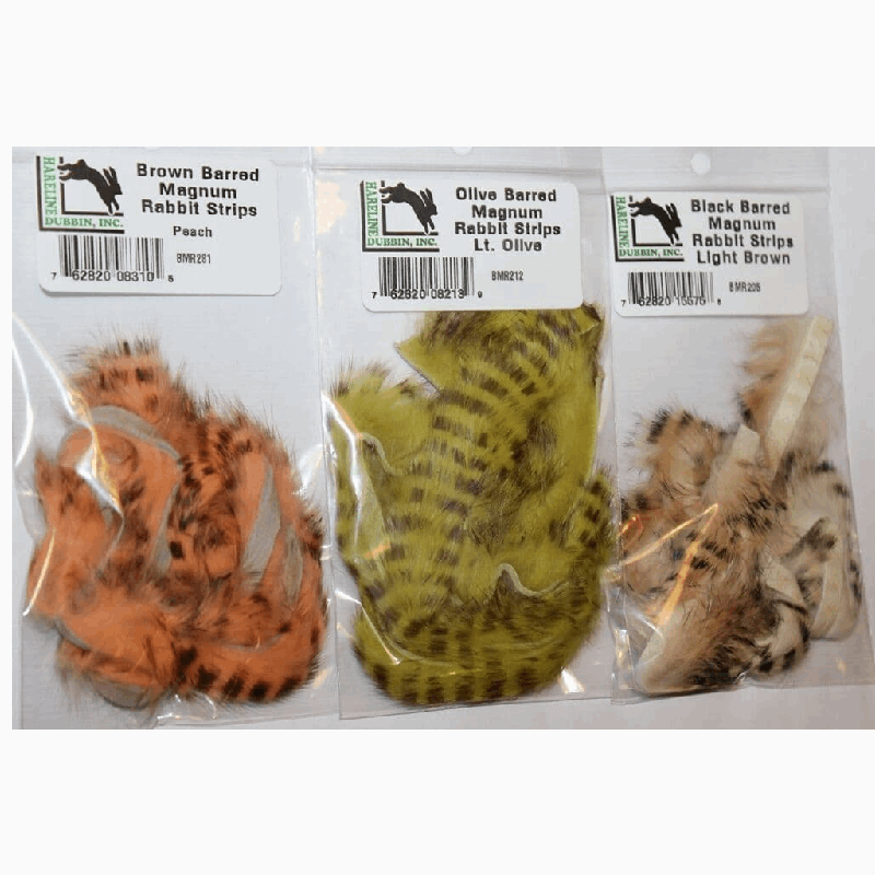 Hareline Barred Rabbit Strips