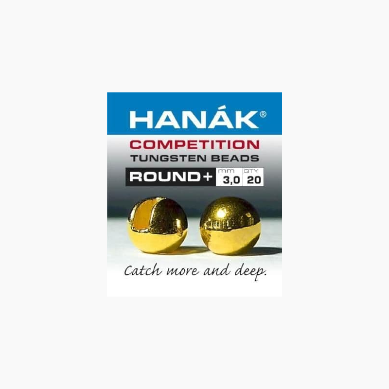 Hanak Competition Round Tungsten Slotted Beads