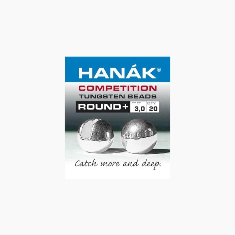 Hanak Competition Round Tungsten Slotted Beads