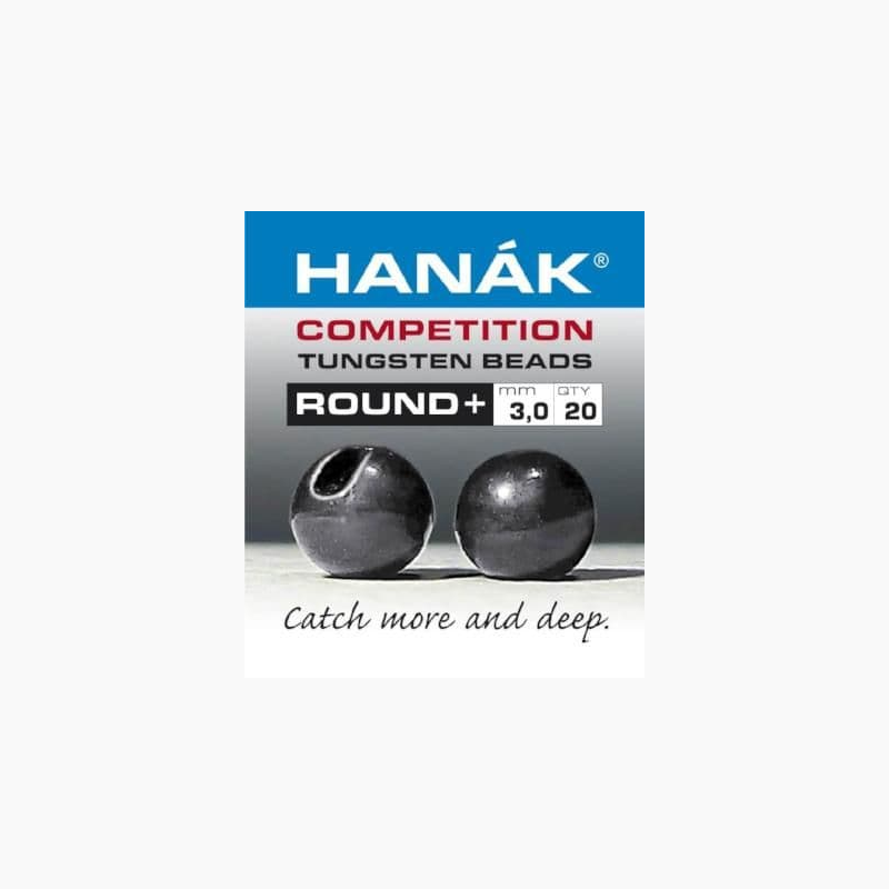 Hanak Competition Round Tungsten Slotted Beads