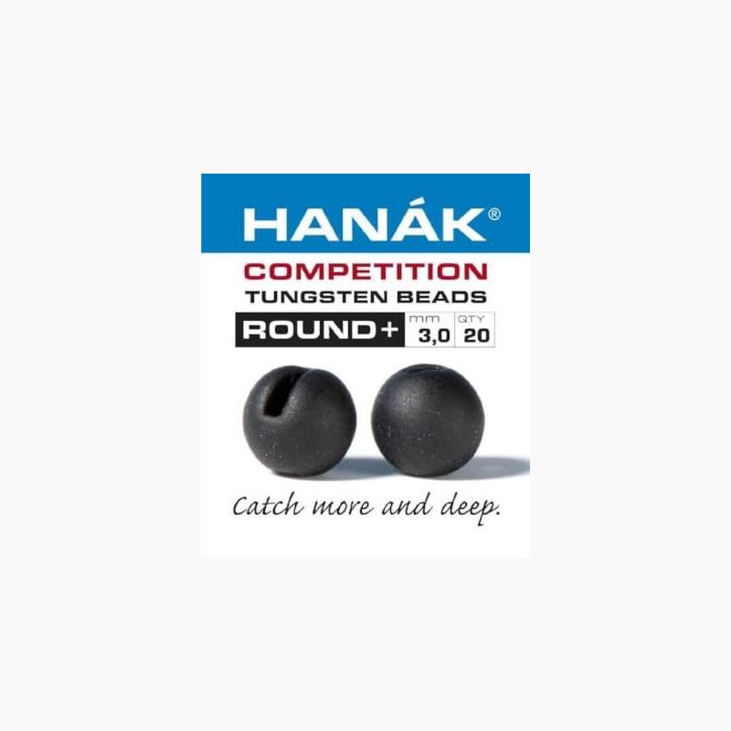 Hanak Competition Round Tungsten Slotted Beads