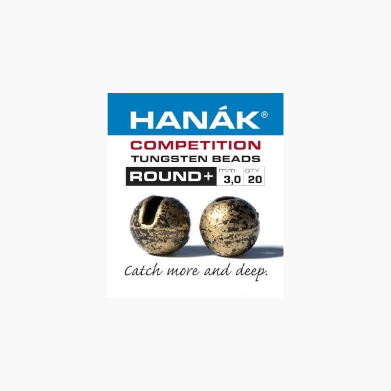 Hanak Competition Round Tungsten Slotted Beads