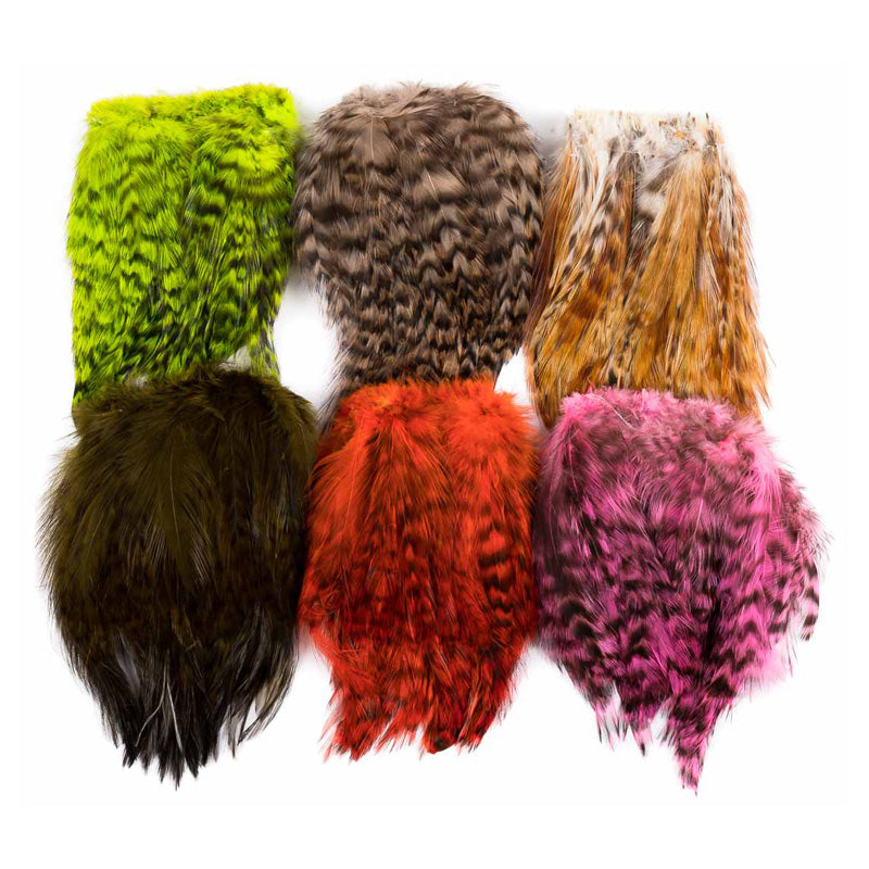 Wapsi Barred Strung Grizzly Neck Hackle - Feathers - A Blaze In The Northern Fly