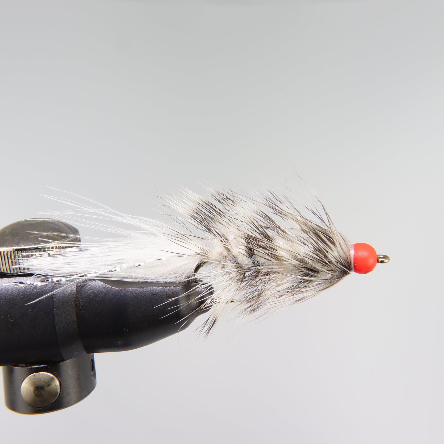 Fly fishing, fly, Wooly Bugger, Grizzly wooly bugger, white,  orange tungsten bead