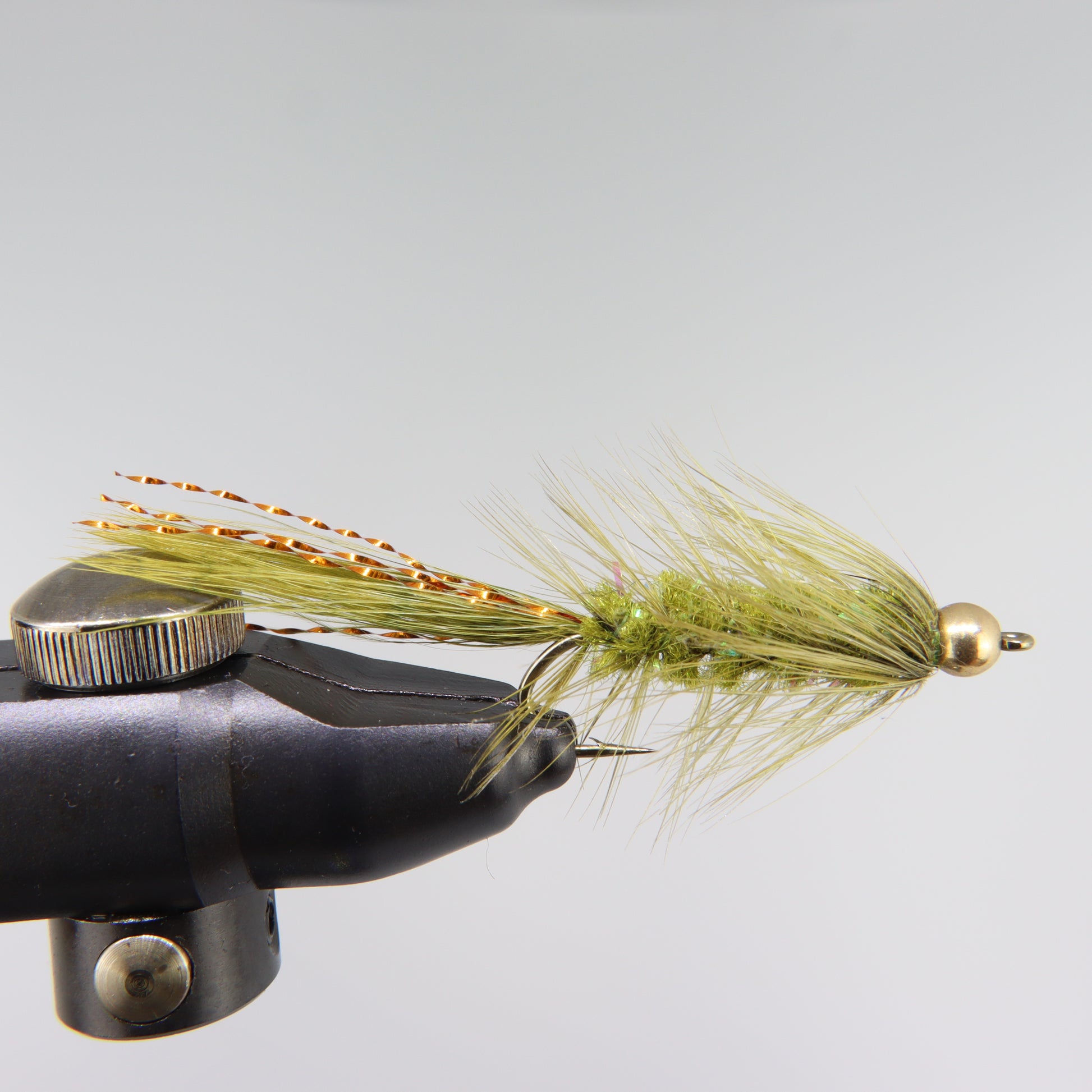 Fly fishing, fly, Wooly Bugger, olive wooly bugger. gold tungsten bead