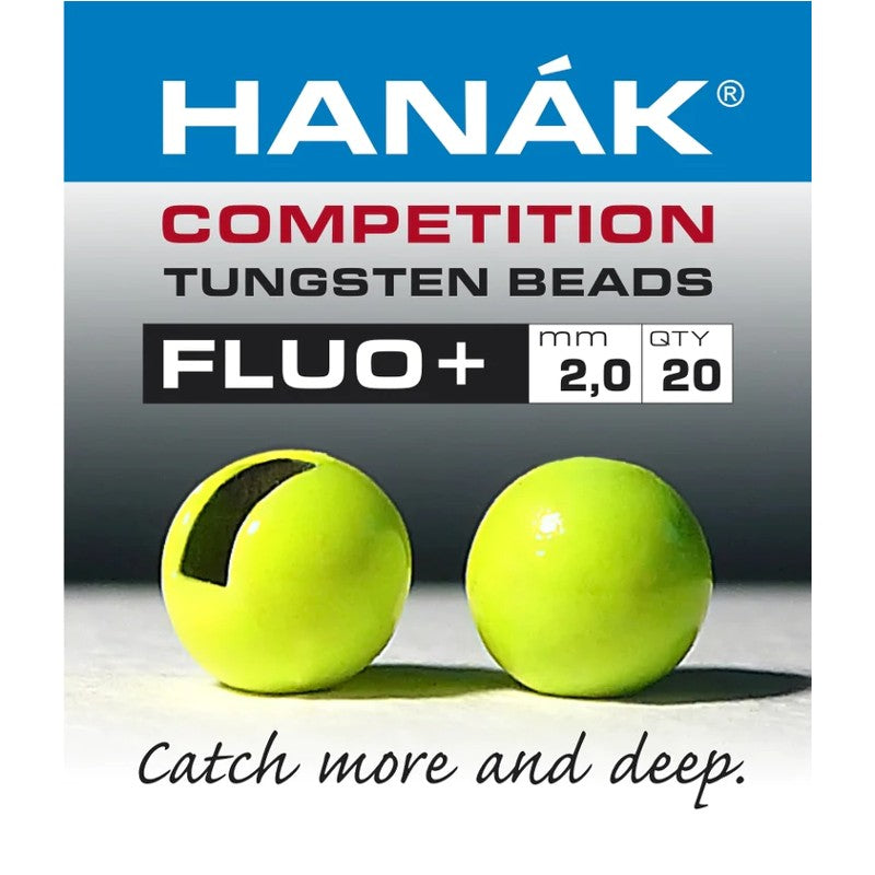Hanak Tungsten Fluorescent Beads, Chartreuse