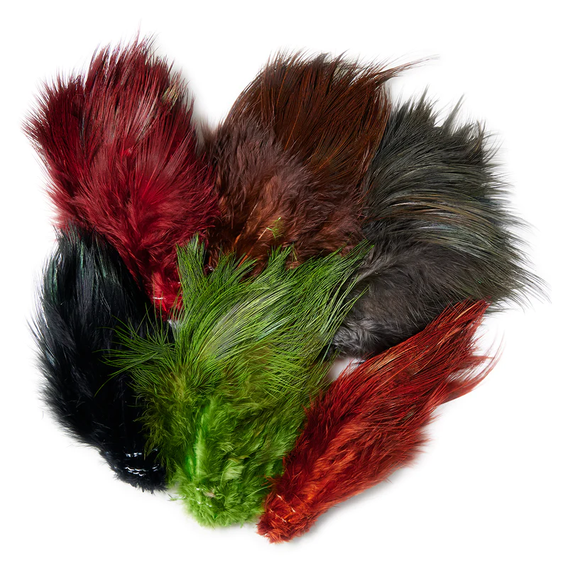 Ringneck Pheasant Rump - Strung Natural and Dyed